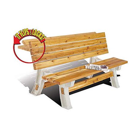 [8737751D] 2x4basics 90110ONLMI 90110 Flip Top BenchTable, Bench, Patio Table, Sand