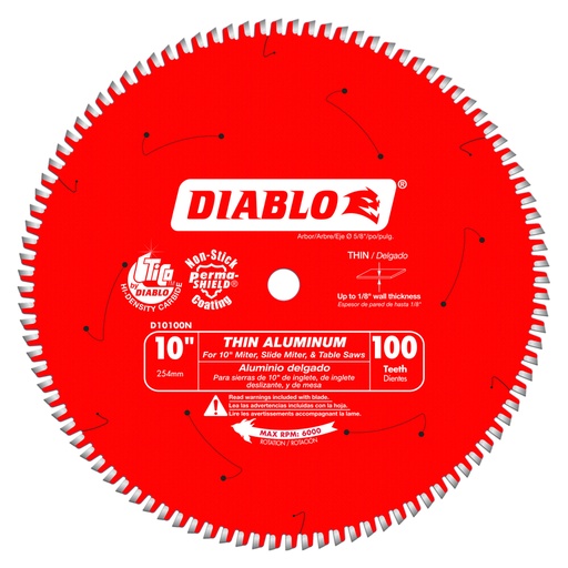 [D10100N] Diablo 10 in. D X 5/8 in. TiCo Hi-Density Carbide Circular Saw Blade 100 Teeth 1 Pk