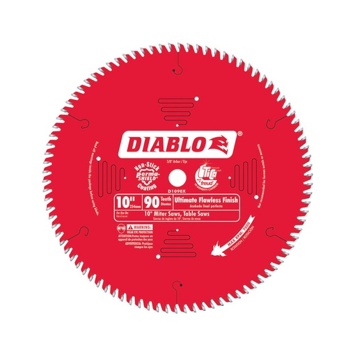 [D1090X] Diablo 10 in. D X 5/8 in. TiCo Hi-Density Carbide Circular Saw Blade 90 Teeth 1 Pk