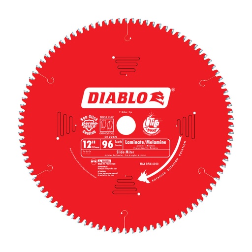 [D1296N] Diablo 12 in. D X 1 in. TiCo Hi-Density Carbide Circular Saw Blade 96 Teeth 1 Pk