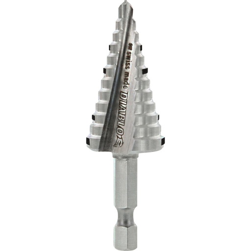 [DSD0875S12] Diablo 7/8 in. X 2-3/4 in. L Metal Impact Step Drill Bit Hex Shank 1 Pk