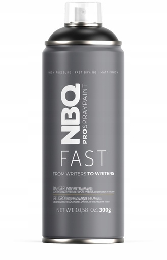 [F050M] Spray Graffiti Nbq Fast 400ml Black Matt