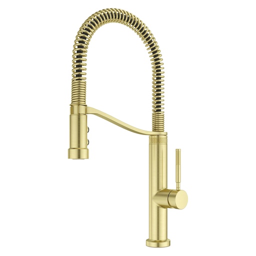 [GT529-BRUBG] Pfister GT529BRU Bruton 1.8 GPM Single Hole Pre-Rinse Pull Down Kitchen Faucet Brushed Gold Faucet Kitchen Single Handle