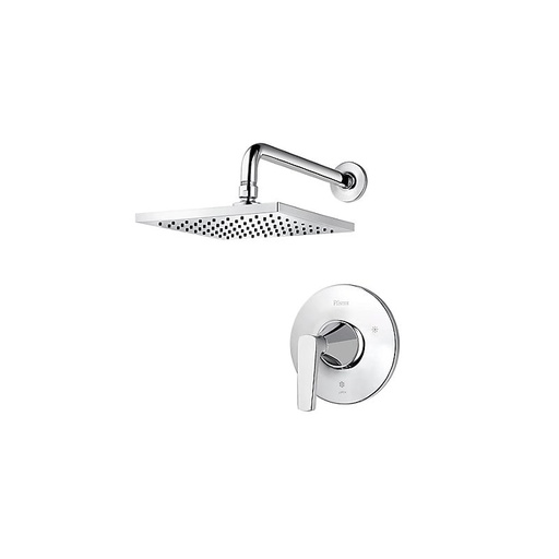 [LG897MFC] Pfister LG89-7MF Kelen Single Handle Shower Trim Only with Single Function Raincan Showerhead (Less Valve) Polished Chrome Showers Shower Only
