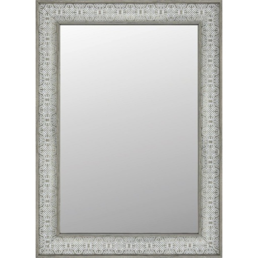 [LJ33] 24 in. W X 36 in. H Rectangular Framed Wall Mounted Bathroom Vanity Mirror in Pacific Grey Walnut