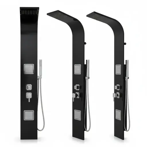 [ML7078-BLACK] SHOWER PANEL ML7078 BLACK