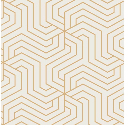 [RZS4528] CREAM RAMSEY GEOMETRIC WALLPAPER