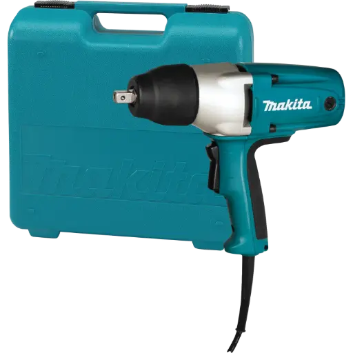 [TW0350] Makita Impact Wrench with 1/2" Corded Detent Pin Anvil and Case, Blue