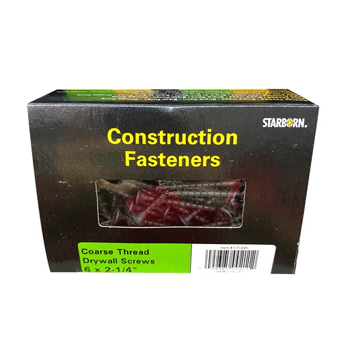 [CTC225] DRYWALL SCREW #6X2-1/4" CT 1LB
