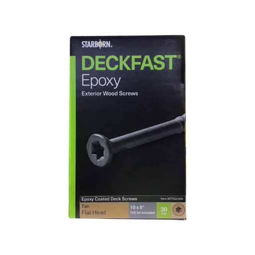 [DT62L500] DECKFAST 10X5 TORX TAN 30PC