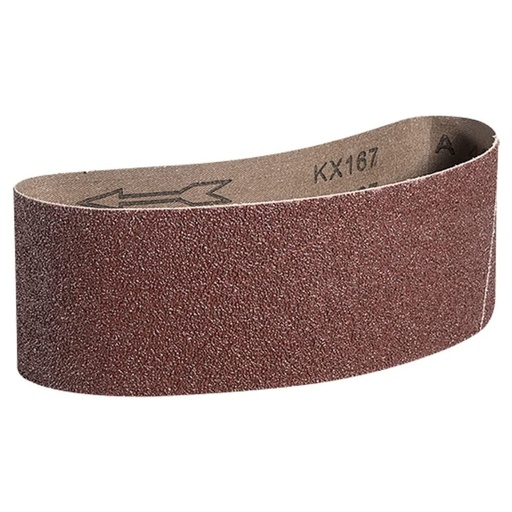 [475011852] Mercer Industries 105080 Aluminum Oxide Premium Sanding Belts, 80 Grit (10 Pack), 3" X 18"