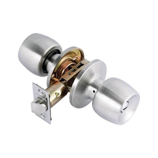 [380009005] Toledo Malaga Stainless Steel Privacy Knobset  6.57 Inches