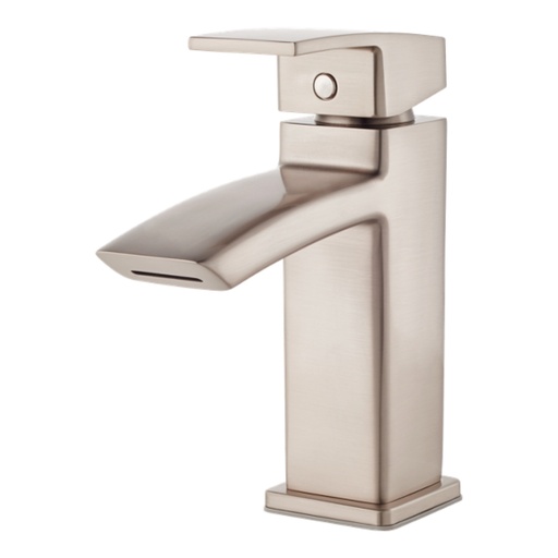 [LG42DF1K] Pfister LG42-DF1 Kenzo 1.2 GPM Single Hole Bathroom Faucet with Metal Pop-up Drain Assembly Brushed Nickel Faucet Bathroom Sink Faucets Single Handle
