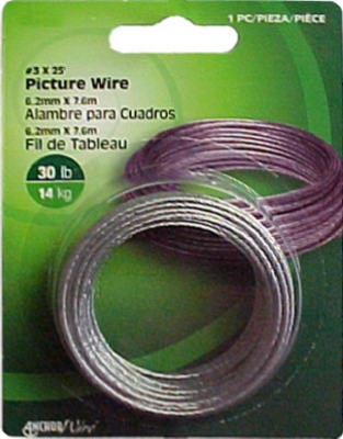 [121106] Hillman AnchorWire Steel-Plated Silver Braided Picture Wire 20 Lb. 1 Pack