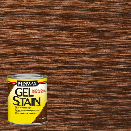 [1394188] Minwax Gel Stain Semi-Transparent Hickory Oil-Based Gel Stain 1 Qt