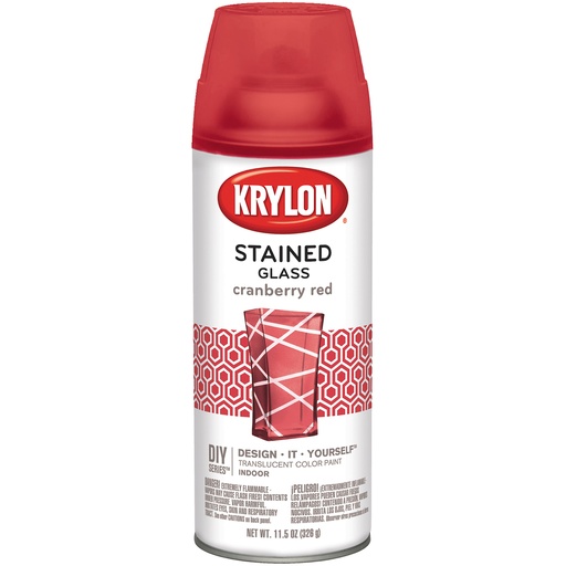 [1604180] Krylon Stained Glass Translucent Cranberry Red Spray Paint 11.5 Oz