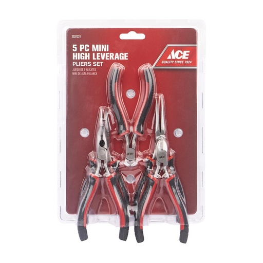 [2037221] Ace 5 Pc Chrome Vanadium Steel Mini Pliers Set