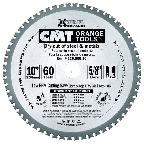[22604808] Industrial Dry Cut Steel Saw Blade 8814Inch X 48 Teeth TCG Grind with 58Inch Bore