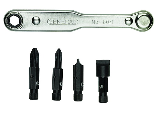 [26298] General Multi-Bit Screwdriver Set 5 Pc