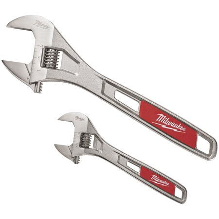 [2802841] Milwaukee SAE Adjustable Wrench Set 7.1 in. L 2 Pc