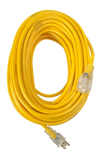 [3009040] Yellow Jacket Outdoor 100 Ft. L Yellow Extension Cord 12/3 SJTW