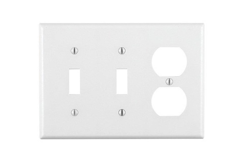 [3218443] WALLPLAT 2SWTCH/RECEP WH