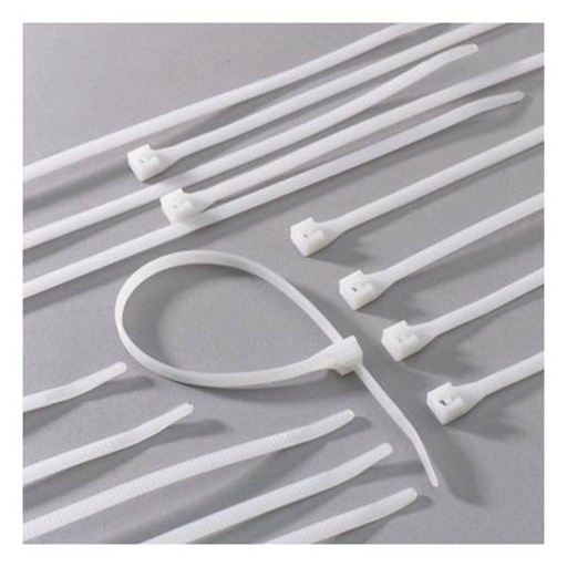 [34801] Cable Tie, 14 in L, 4 in Max Bundle Dia., Natural, Nylon 6/6, 75 Lb Strength