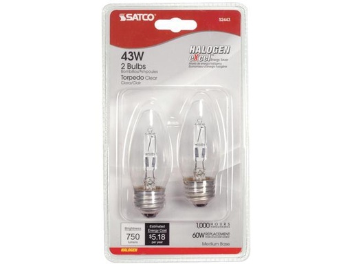 [3494721] BULB DECO B13 43W CLR2PK