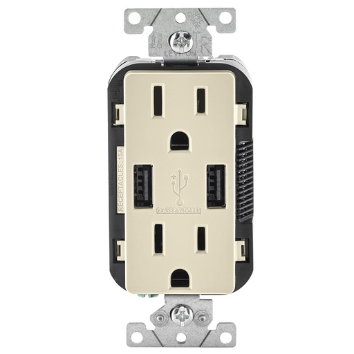 [3505625] DUPLEX USB LT ALMOND