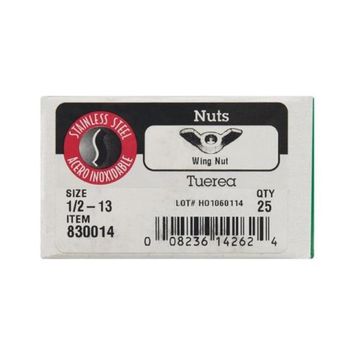 [399006270] HILLMAN 1/2-13 in. Cold Forged Stainless Steel SAE Wing Nut 1 Pk