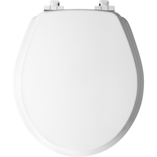 [4000990] TOILET SEAT RND WOOD WH