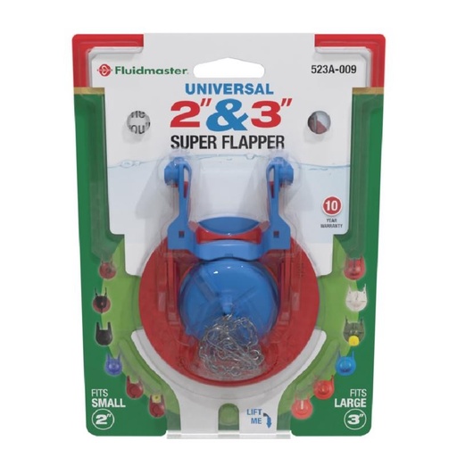 [4025715] Fluidmaster Super Flapper Adjustable Flapper Multicolored Plastic/Rubber for Universal