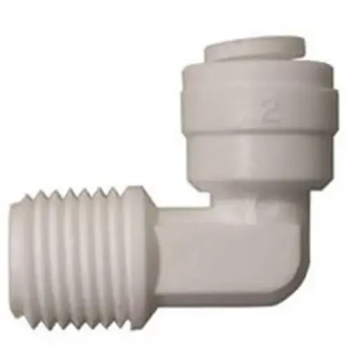 [4160420] 0303529 Tube Elbow, 90 Deg - 0.50 X 0.375 in. Quick Connect X MPT, 150 PSI - Plastic - 70 Deg F