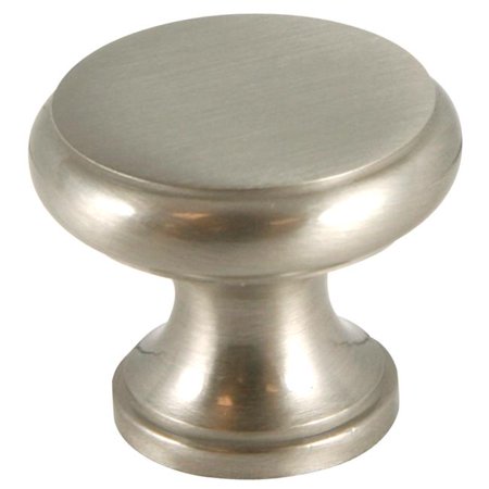 [41649R1] Ultra Hardware 41649R1 1-1/8 Round Satin Nickel Designer S Edge? Cabinet Knob