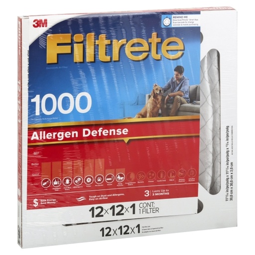 [4172789] AIR FLTR 12X12X1 1000MPR