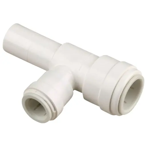 [4277299] 3533-14 Reducing Pipe Tee, 3/4 in, Sweat Push-Fit, Plastic, White, 250 PSI Pressure