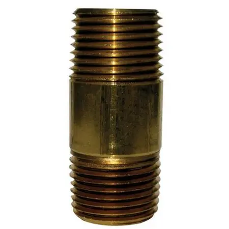 [46992] Anderson Metals 3/8 in. MPT in. X 3/8 in. D MPT Red Brass Nipple 2-1/2 in. L