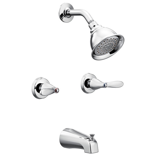 [4785853] Moen Adler 2-Handle Chrome Tub and Shower Faucet