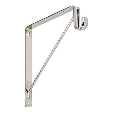 [5005814] National Hardware Silver Steel Shelf/Rod Bracket 32 Ga. 12-7/16 in. L