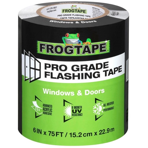 [5058664] FrogTape Pro Grade 6 in. W X 75 Ft. L Tape Flashing Tape Black