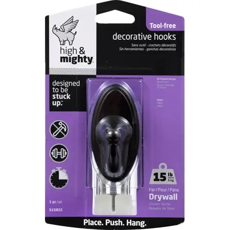 [515822] Hillman Fastener High and Mighty Oval Oil Rubbed Bronze Plastic Wall Hook 515822 - All