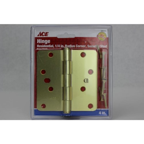 [5297031] Ace Steel Residential Hinge 4 in. L Satin Brass 1 Pk