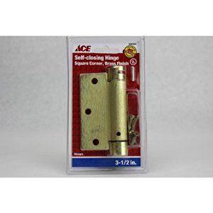 [5297957] Ace 3.5 in. L Satin Brass Self Closing Hinge 1 Pk