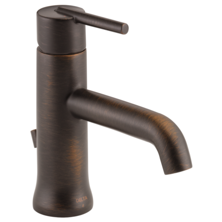 [559LF-RBMPU] Delta 559LF-MPU Trinsic 1.2 GPM Single Hole Bathroom Faucet with Metal Push Pop-up Drain Assembly - Limited Lifetime Warranty Venetian Bronze Faucet