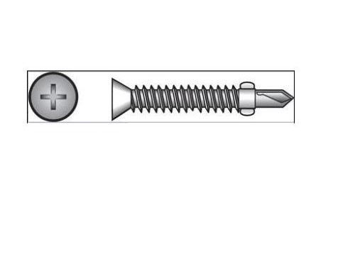[560669] HILLMAN No. 12 Ga. X 2 in. L Phillips Flat Head Sheet Metal Screws 1 Pk