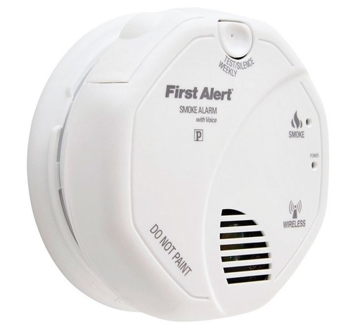 [5975719] First Alert Interconnected Wireless Smoke Alarm with Voice Location Battery Operated - 1039826