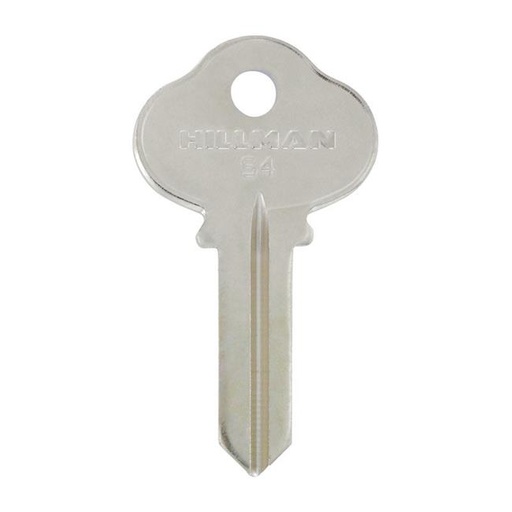 [88611] Hillman Traditional Key House/Office Key Blank 124 S4 Single for Sargent Locks