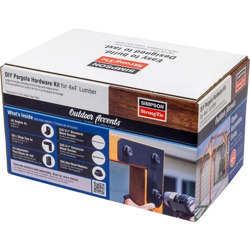 [ANCLAJE315] Outdoor Accents Avant Collection DIY Pergola Kit (up to 10 Ft. X 10 Ft.)