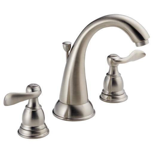 [B3596LFSS] Windemere 8 in. Widespread 2-Handle Bathroom Faucet with Metal Drain Assembly in Stainless
