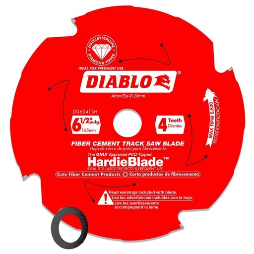 [D0604TSH] 6-1/2 in 4-Tooth James Hardie and Fiber Cement Track Saw Blade